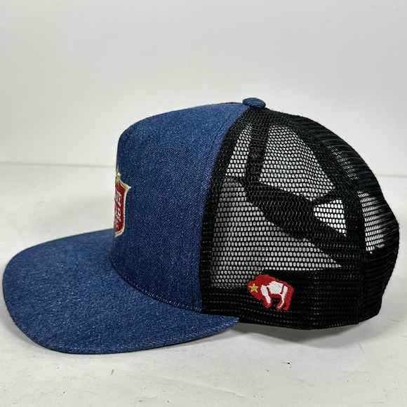 Hooey Hat Lone Star Beer Patch Cap Blue Denim Black Mesh SnapBack Trucker NWOT - Picture 3 of 6
